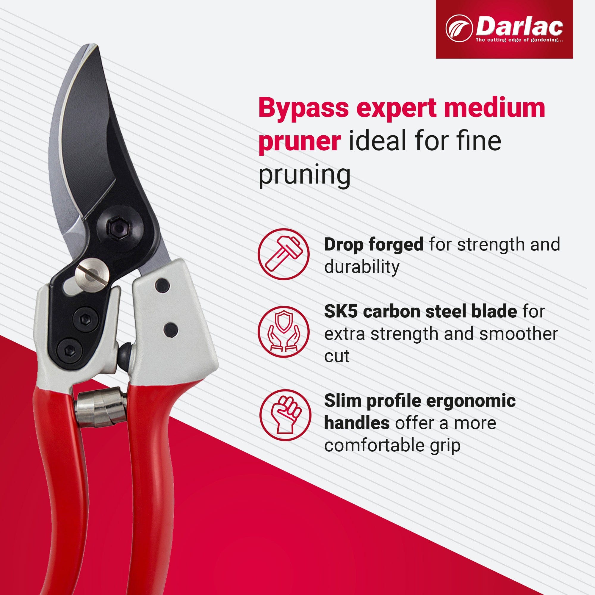 dt-brown HARDWARE Darlac Expert Medium Bypass Secateurs