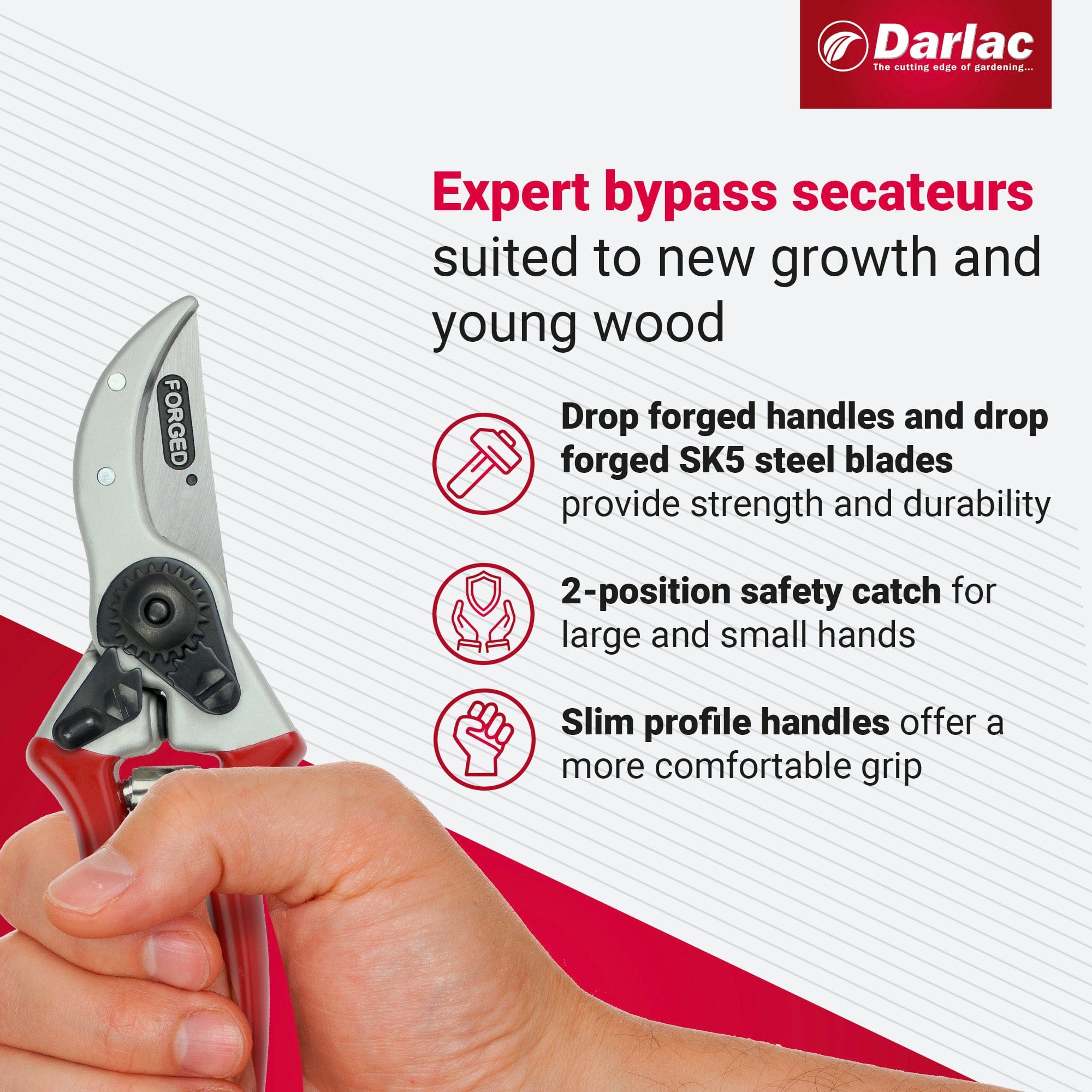 dt-brown HARDWARE Darlac Expert Drop Forged Secateurs