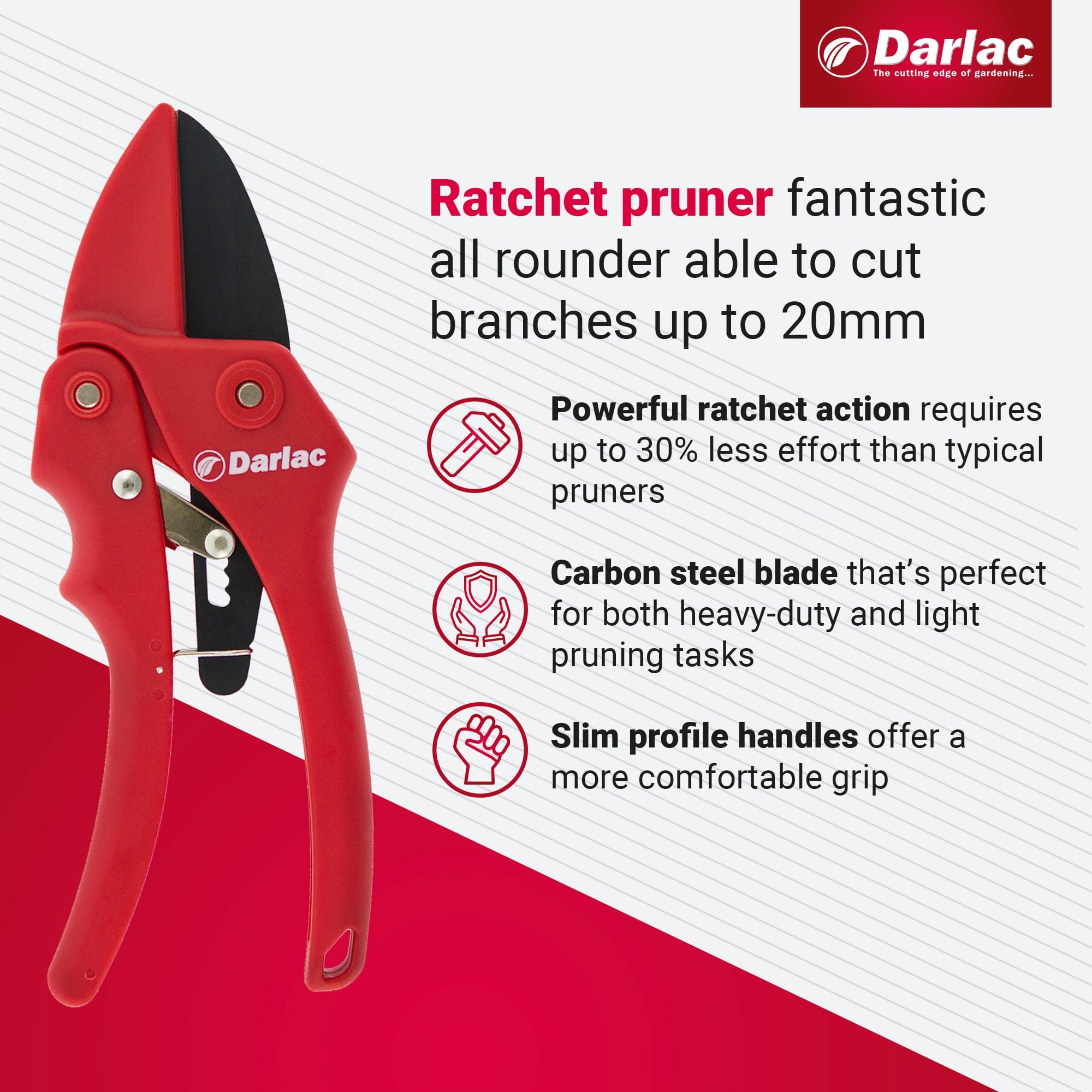 dt-brown HARDWARE Darlac Standard Ratchet Secateurs