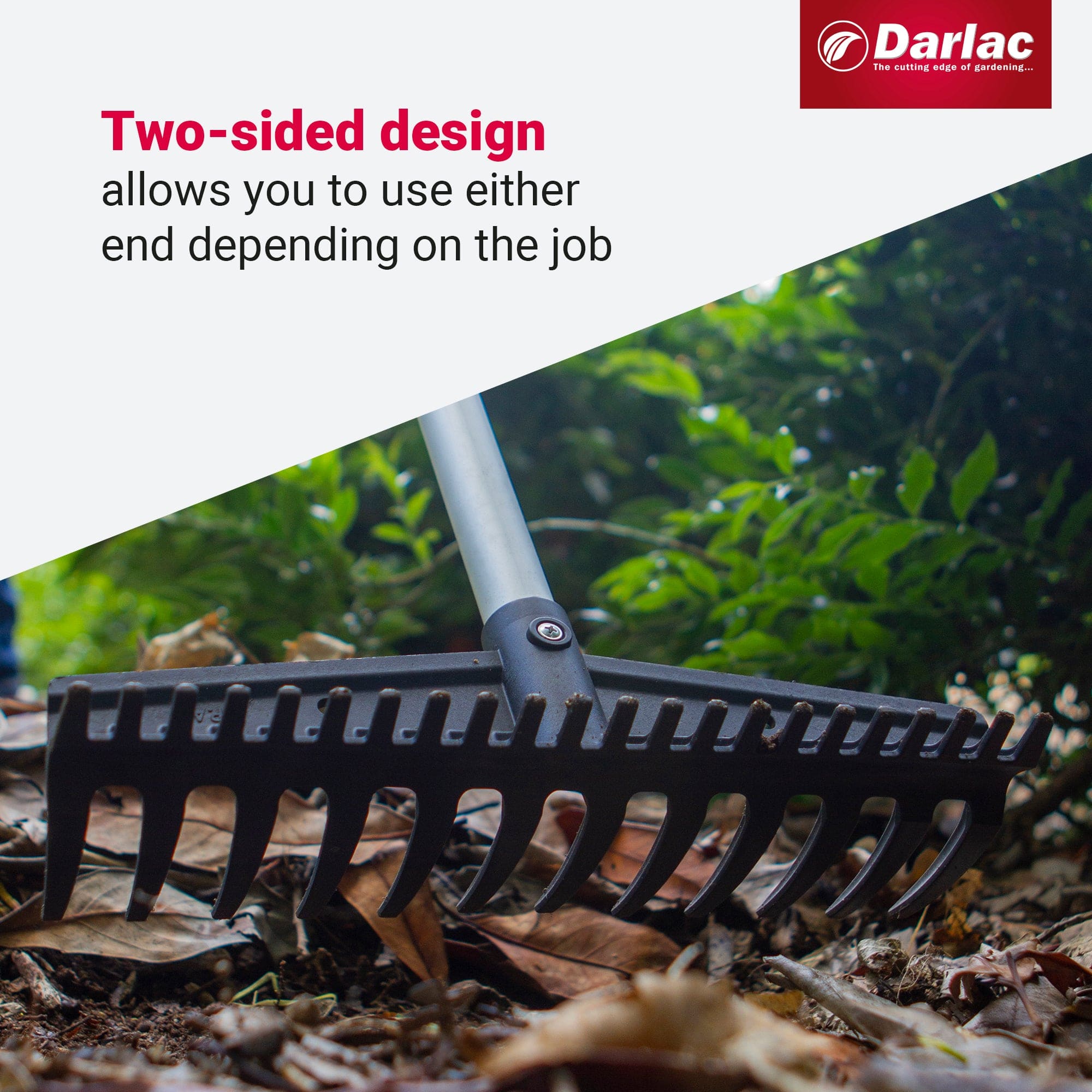 dt-brown HARDWARE Darlac Telescopic Double Sided Rake