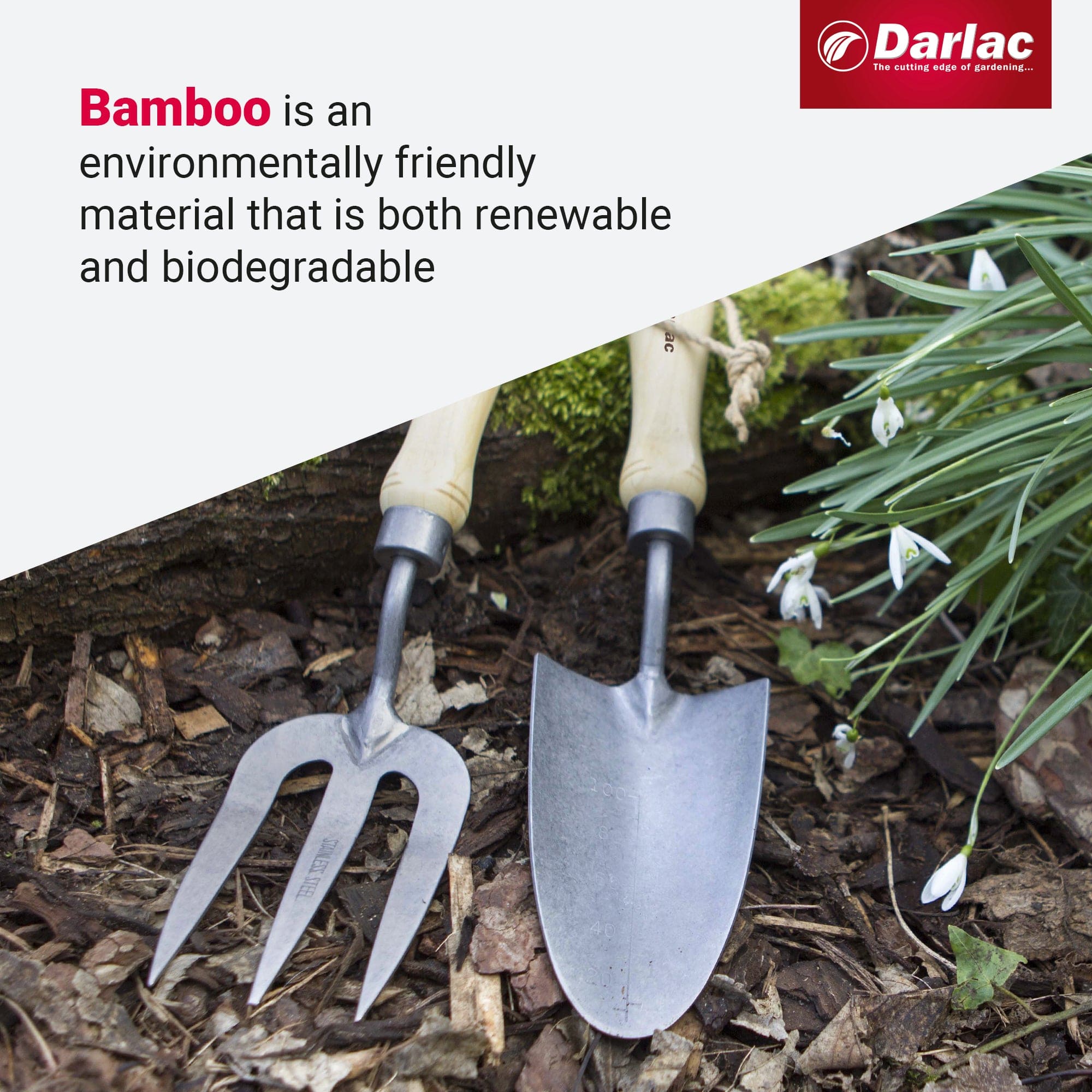 dt-brown HARDWARE Darlac Bamboo Garden Trowel