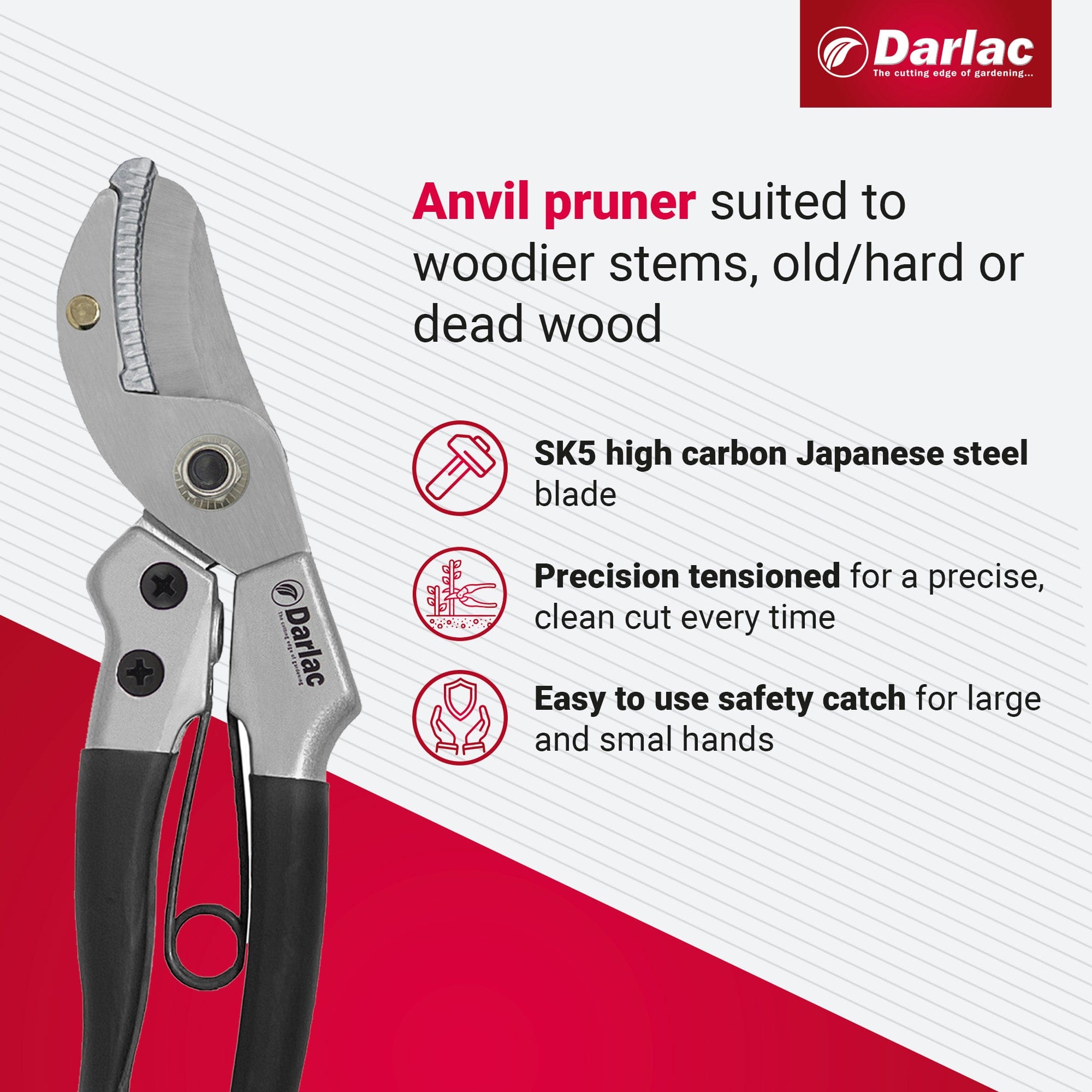 dt-brown HARDWARE Darlac Compact Anvil Secateurs