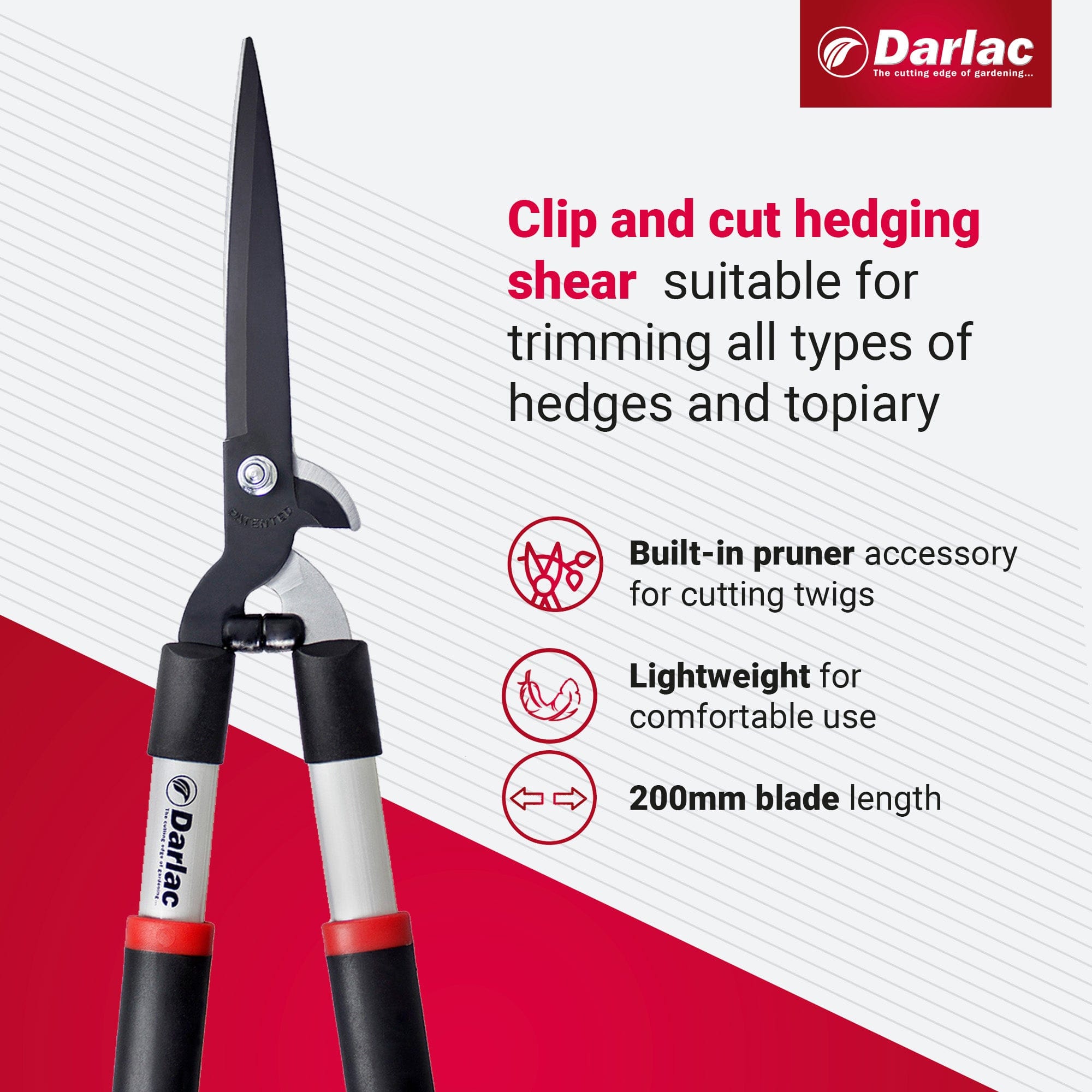 dt-brown HARDWARE Darlac Clip-N-Cut Hedging Shear