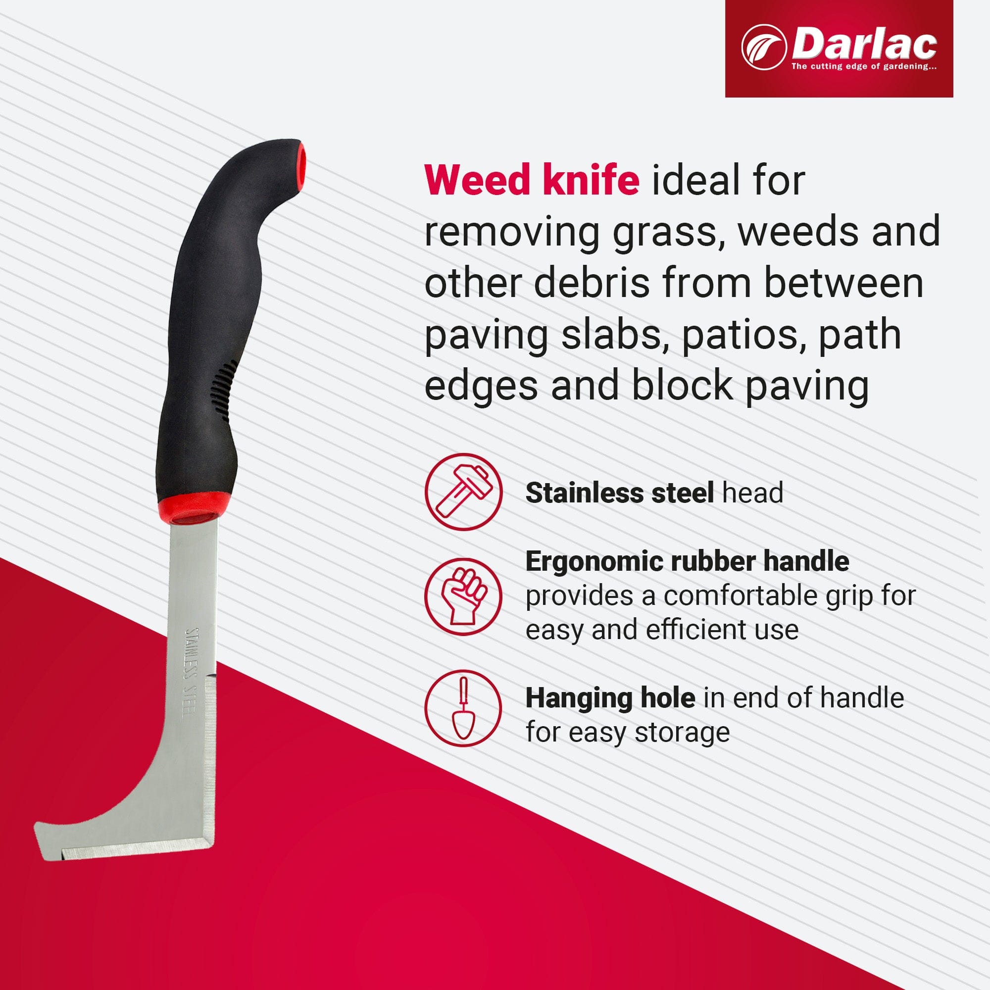 dt-brown HARDWARE Darlac Stainless Steel Weed Knife