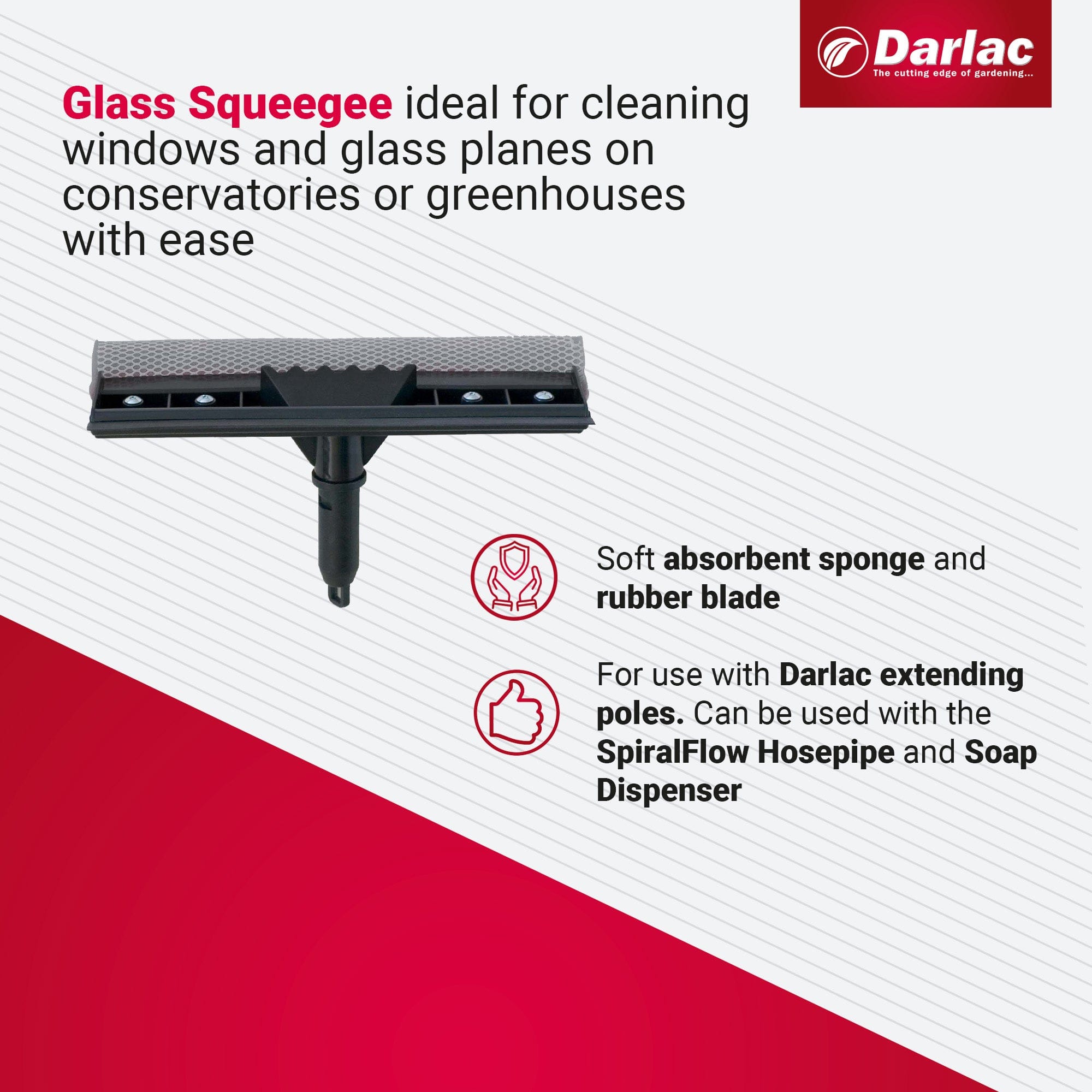 dt-brown HARDWARE Darlac Swop Top Glass Squeegee