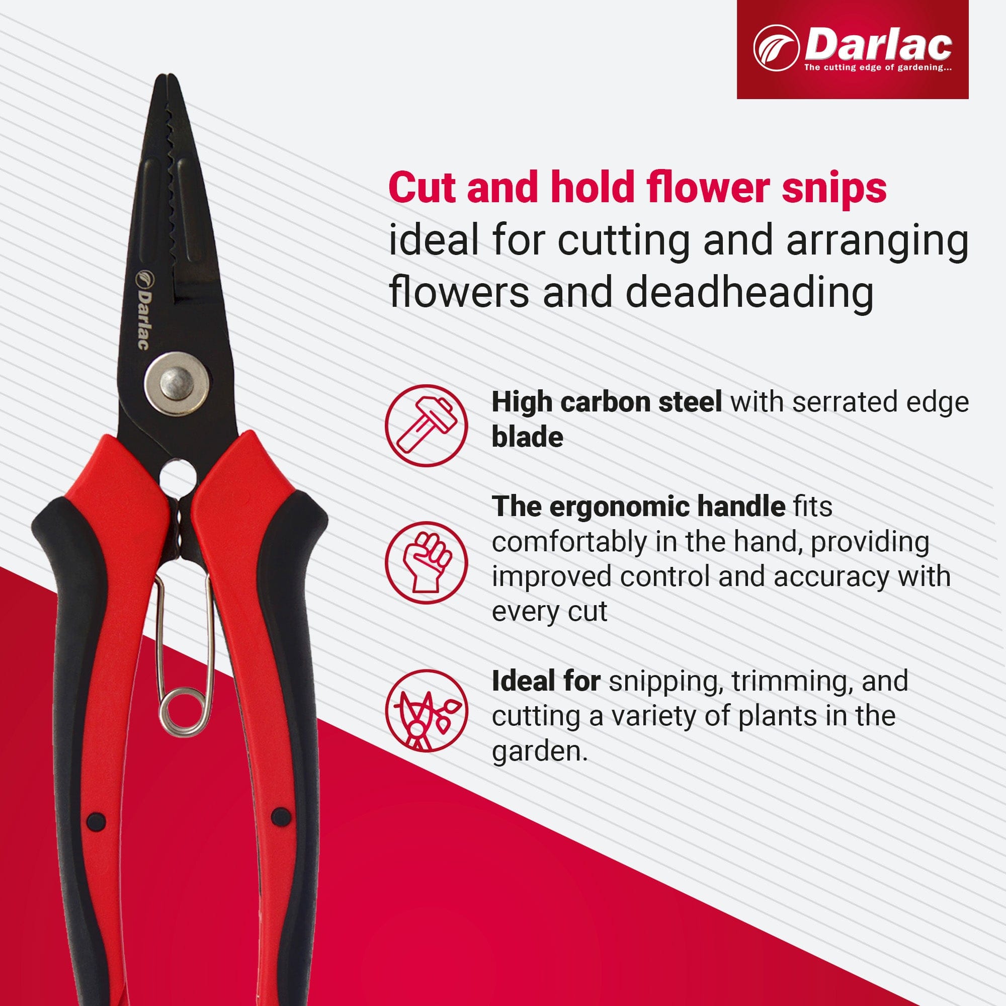 dt-brown HARDWARE Darlac Cut-n-Hold Flower Snips