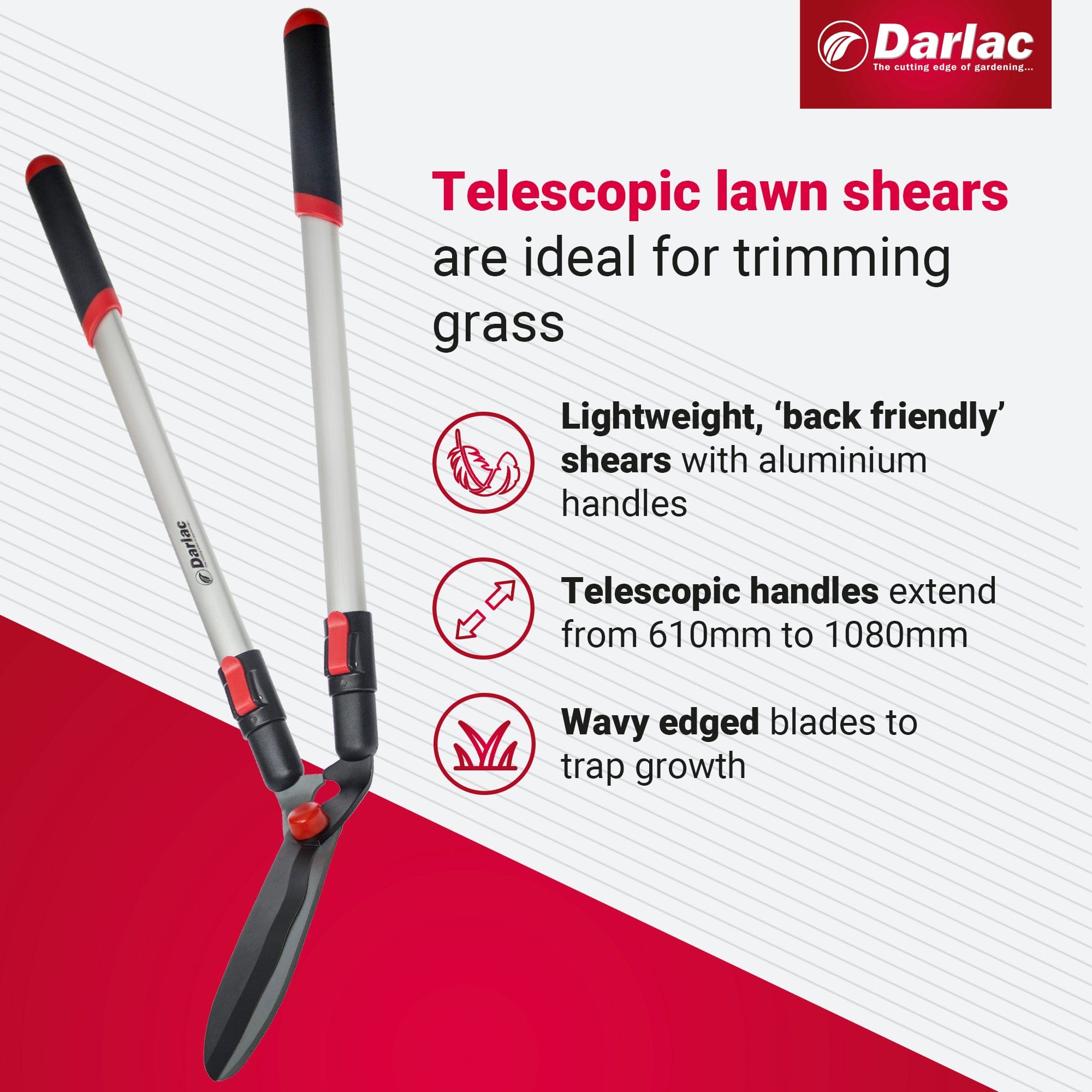 dt-brown HARDWARE Darlac Telescopic Lawn Shear