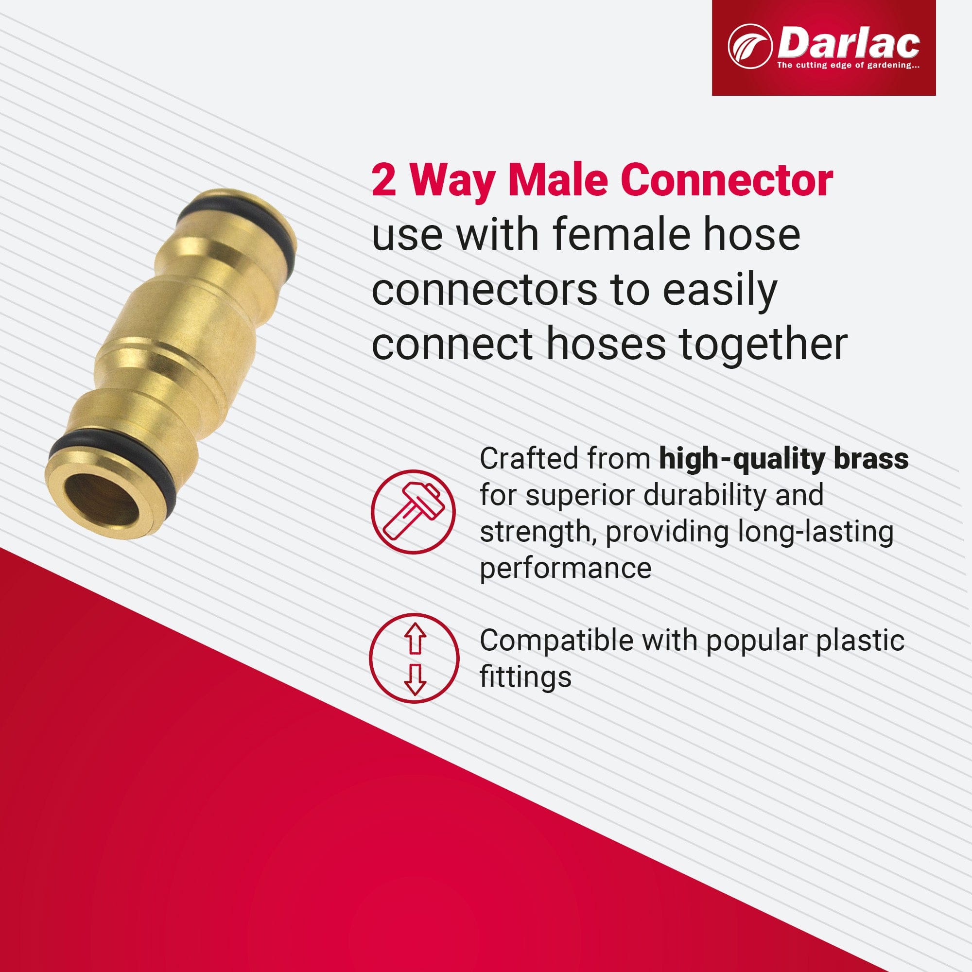 dt-brown HARDWARE Darlac 2 Way Male Connector