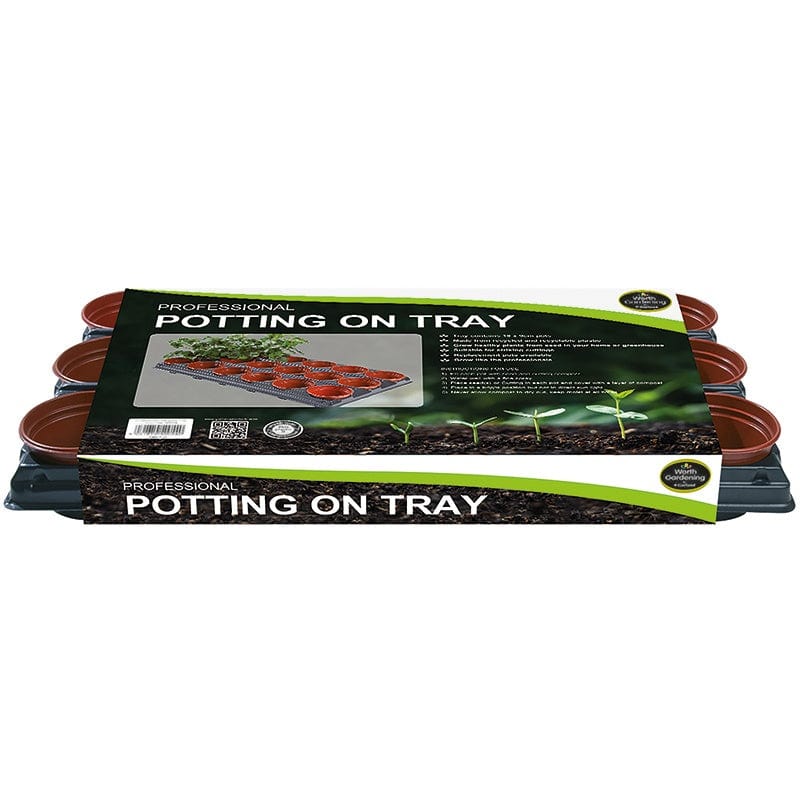 dt-brown HARDWARE Potting On Tray (18x9cm Pots) with Replacement pots