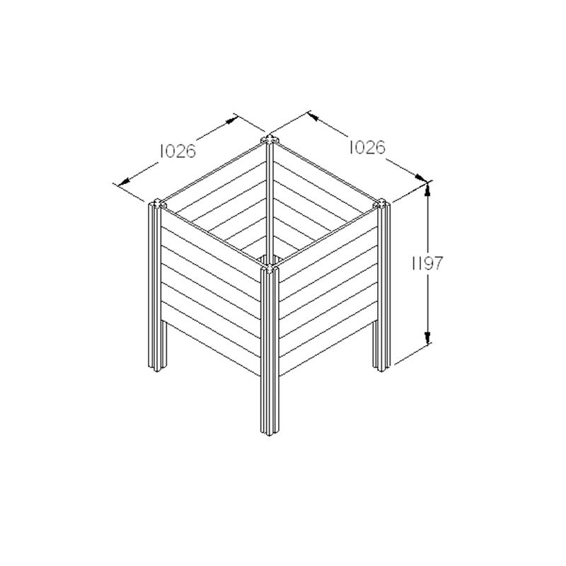 dt-brown HARDWARE Slot Down Compost Bin