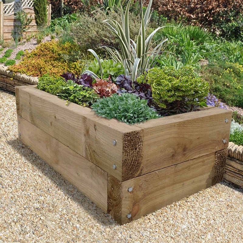 dt-brown HARDWARE Sleeper Garden Raised Bed