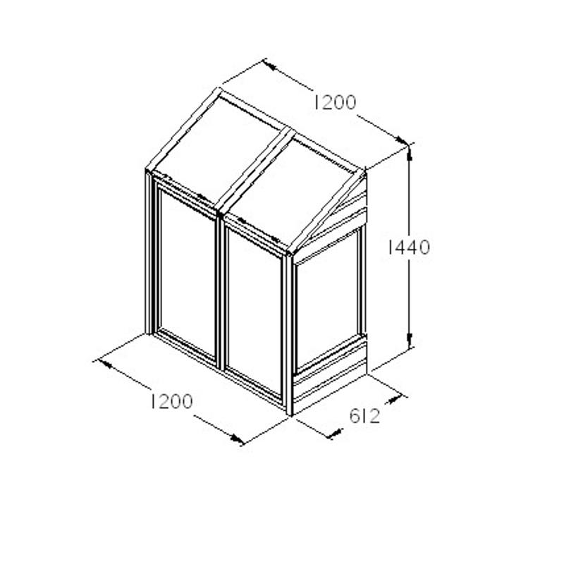 dt-brown HARDWARE Mini Garden Greenhouse