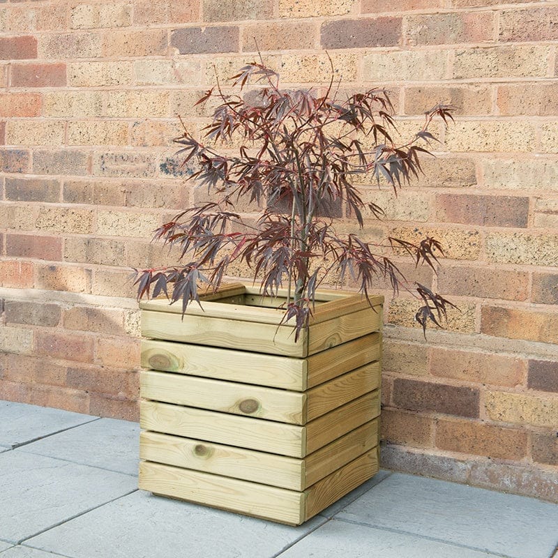 dt-brown HARDWARE Linear Wooden Garden Planter Square