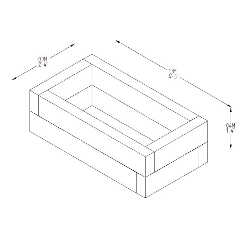 dt-brown HARDWARE Sleeper Garden Raised Bed