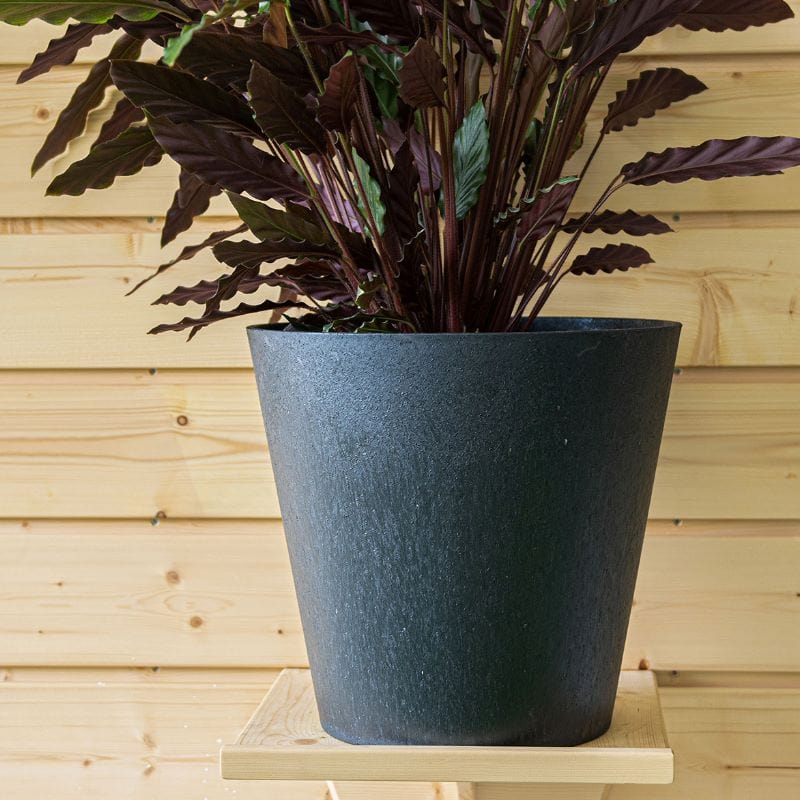 dt-brown HARDWARE Octavia Recycled and Unbreakable Plant Pots 38cm Slate Twin Pack